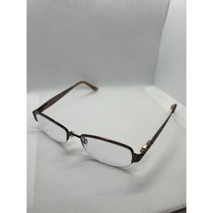 Isaac Mizrahi Glasses‎ Frames Designer Eyeglasses Brown Floral Detail 17-135